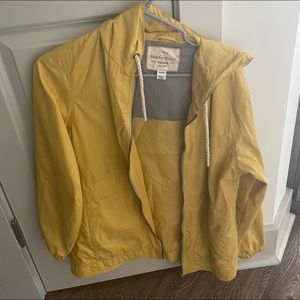 Yellow rain jacket